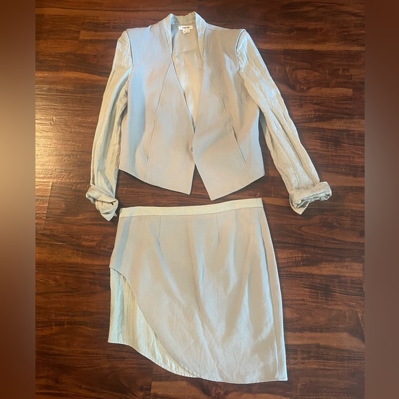 Grey Helmut Lang Skirt Suit Set - Picture 1 of 5